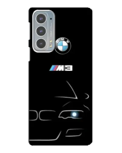 Чехол для Motorola Edge 20 с картинкой «Минималистичный принт BMW M3»