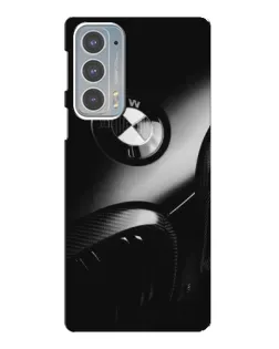 Чехол для Motorola Edge 20 с картинкой «Эмблема BMW — макро»