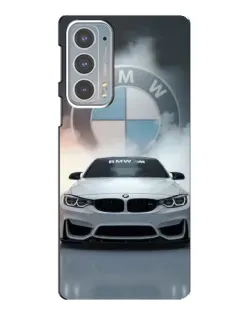 Чехол для Motorola Edge 20 с картинкой «BMW в белом дыму»