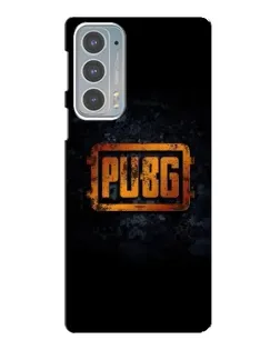 Чехол для Motorola Edge 20 с картинкой «PUBG — золотой логотип»