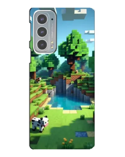 Чехол для Motorola Edge 20 с картинкой «Minecraft летний день»