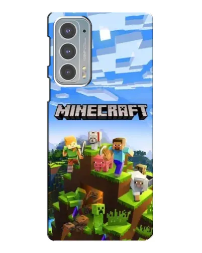 Чехол для Motorola Edge 20 с картинкой «Minecraft классический мир»
