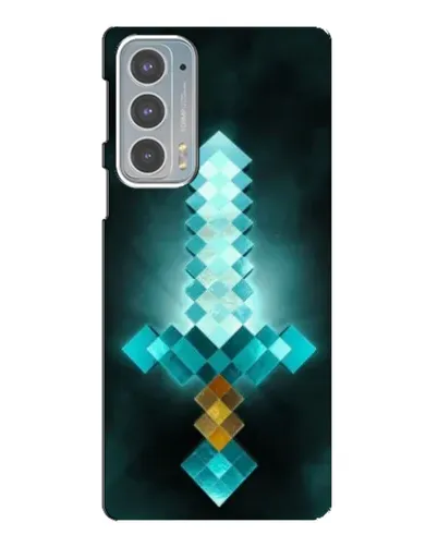 Чехол для Motorola Edge 20 с картинкой «Алмазный меч неон»