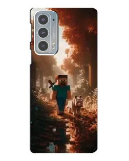 Чехол для Motorola Edge 20 с картинкой «Стив в лесу» Чехол для Motorola Edge 20 с картинкой «Стив в лесу»