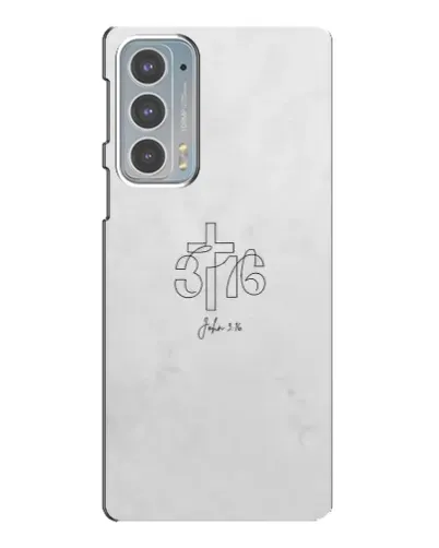 Чехол для Motorola Edge 20 с картинкой «Иоанна 3:16 Крест»