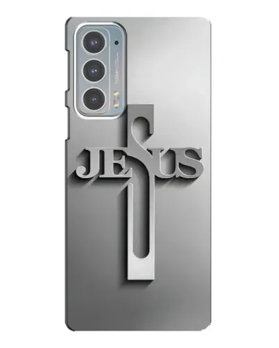 Чехол для Motorola Edge 20 с картинкой «Металлический крест Jesus» Чехол для Motorola Edge 20 с картинкой «Металлический крест Jesus»