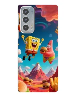 Чехол для Motorola Edge 20 с картинкой «Космический фастфуд»