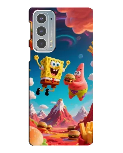 Чехол для Motorola Edge 20 с картинкой «Космический фастфуд»