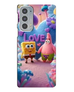 Чехол для Motorola Edge 20 с картинкой «Губка Боб Патрик»