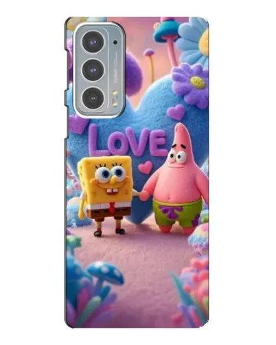 Чехол для Motorola Edge 20 с картинкой «Губка Боб Патрик»