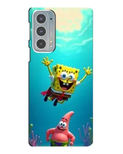 Чехол для Motorola Edge 20 с картинкой «Спанч Боб под водой»