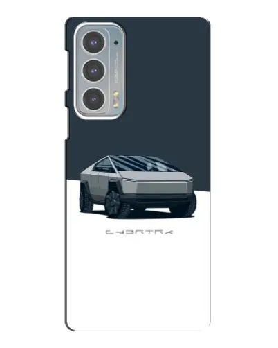 Чохол для Motorola Edge 20 з картинкою «Сріблястий Cybertruck Tesla»