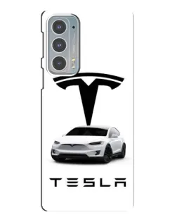 Чохол для Motorola Edge 20 з картинкою «Tesla White Style» Чохол для Motorola Edge 20 з картинкою «Tesla White Style»