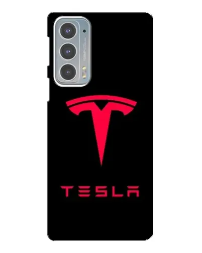 Чохол для Motorola Edge 20 з картинкою «Tesla Red Logo»