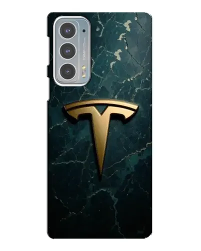 Чохол для Motorola Edge 20 з картинкою «Мармурова Tesla Gold»
