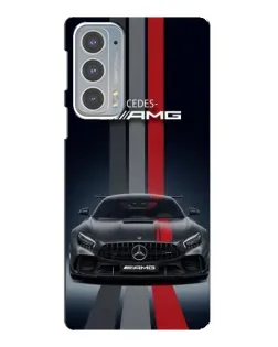 Чехол для Motorola Edge 20 с картинкой «Mercedes — белый карбон»