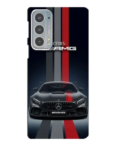 Чехол для Motorola Edge 20 с картинкой «Mercedes — белый карбон»