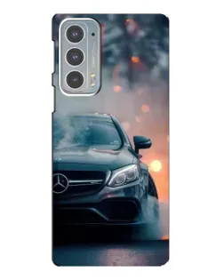 Чехол для Motorola Edge 20 с картинкой «Mercedes — ночной город»