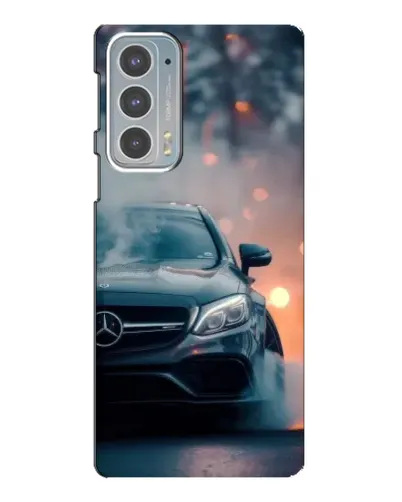 Чехол для Motorola Edge 20 с картинкой «Mercedes — ночной город»