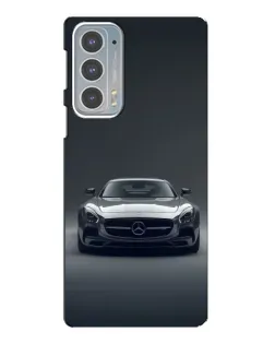 Чехол для Motorola Edge 20 с картинкой «Mercedes на черном»