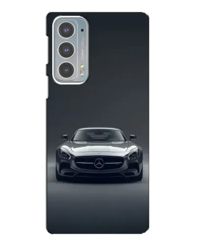 Чехол для Motorola Edge 20 с картинкой «Mercedes на черном»
