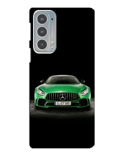 Чехол для Motorola Edge 20 с картинкой «Mercedes — неоновый лого»
