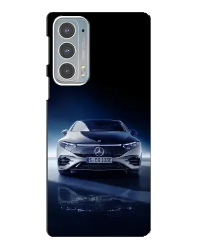 Чехол для Motorola Edge 20 с картинкой «Ночной Mercedes EQ»