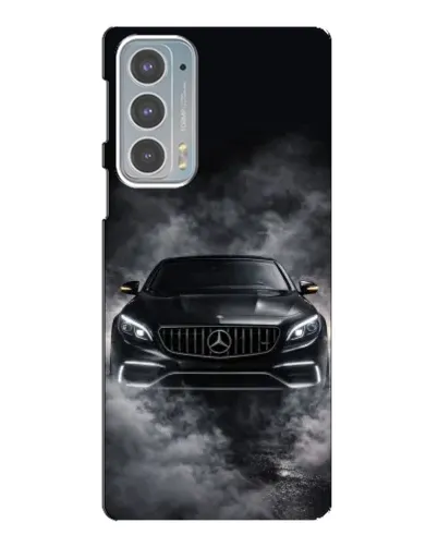 Чехол для Motorola Edge 20 с картинкой «Mercedes в дыму»