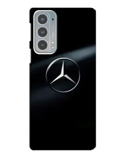 Чехол для Motorola Edge 20 с картинкой «Mercedes на металле»