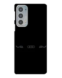 Чехол для Motorola Edge 20 с картинкой «Audi — световой подпись»