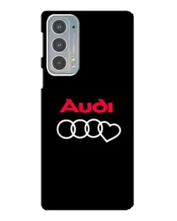 Чехол для Motorola Edge 20 с картинкой «Логотип Audi Heart»