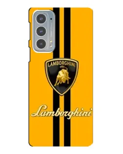 Чехол для Motorola Edge 20 с картинкой «Lamborghini Stripe желтый»