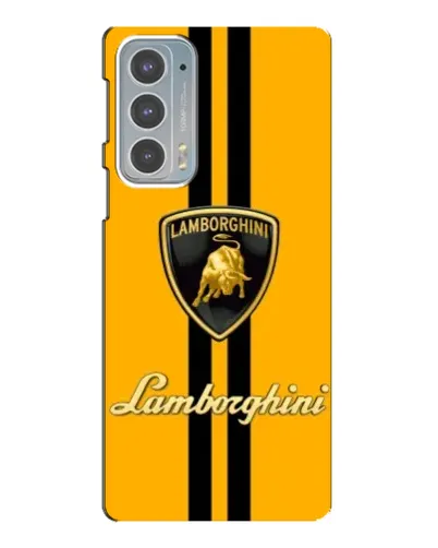 Чехол для Motorola Edge 20 с картинкой «Lamborghini Stripe желтый»