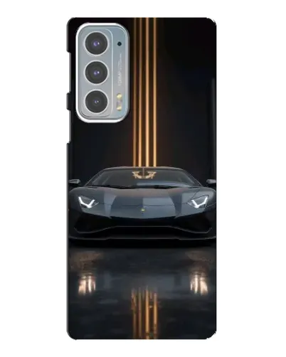 Чехол для Motorola Edge 20 с картинкой «Lamborghini золотые линии»