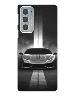 Чехол для Motorola Edge 20 с картинкой «Lamborghini симметрия дорог»