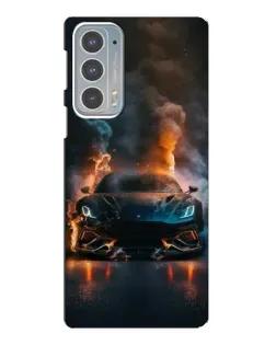 Чехол для Motorola Edge 20 с картинкой «Lamborghini дымная эстетика»