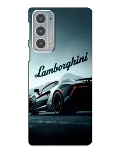 Чехол для Motorola Edge 20 с картинкой «Классическая надпись Lamborghini»