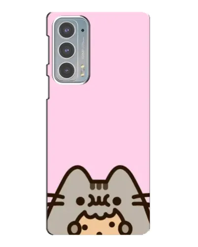 Чехол для Motorola Edge 20 с картинкой «Pusheen и печенье»