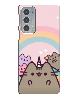 Чехол для Motorola Edge 20 с картинкой «Единорог Pusheen»
