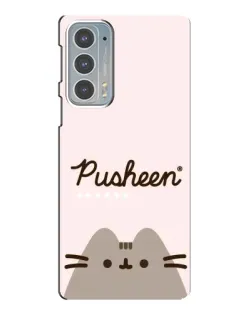 Чехол для Motorola Edge 20 с картинкой «Pusheen логотип»