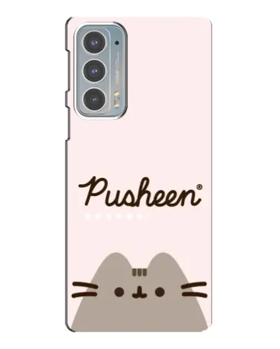 Чехол для Motorola Edge 20 с картинкой «Pusheen логотип»