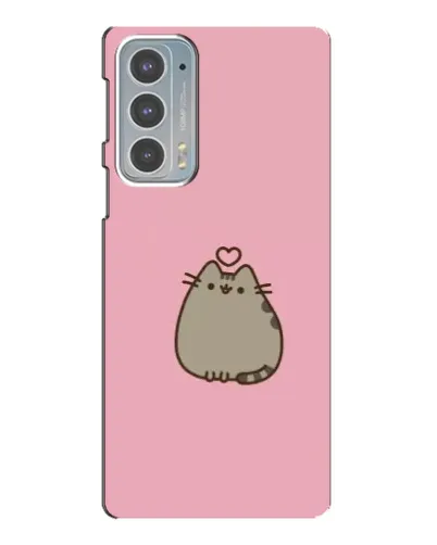 Чехол для Motorola Edge 20 с картинкой «Pusheen сердце»