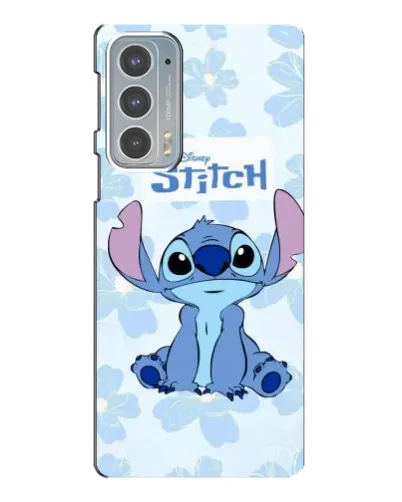 Чехол для Motorola Edge 20 с картинкой «Stitch среди цветов»
