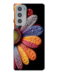Чехол для Motorola Edge 20 с картинкой «Радужный цветок»