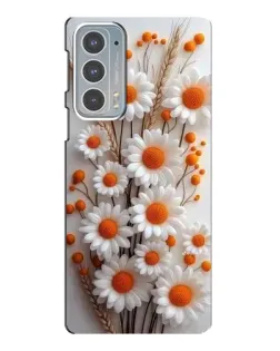 Чехол для Motorola Edge 20 с картинкой «Белые сухоцветы»