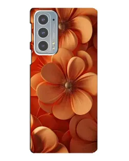 Чехол для Motorola Edge 20 с картинкой «Оранжевый макро цветок»