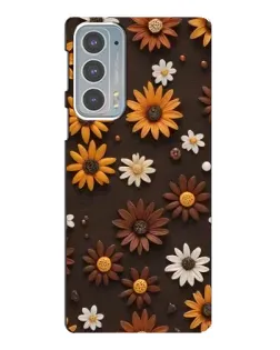 Чехол для Motorola Edge 20 с картинкой «Узор из маленьких подсолнухов»