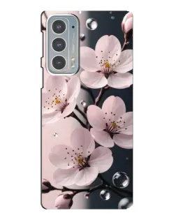 Чехол для Motorola Edge 20 с картинкой «Нежная сакура и капли»