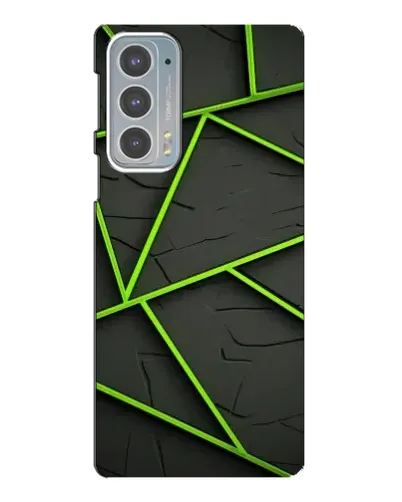 Чохол для Motorola Edge 20 з картинкою «Зелені геометричні лінії» Чохол для Motorola Edge 20 з картинкою «Зелені геометричні лінії»