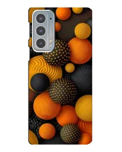 Чохол для Motorola Edge 20 з картинкою «Об'ємні помаранчеві сфери»